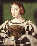 Portrait of Eleonora, Queen of France Joos van cleve